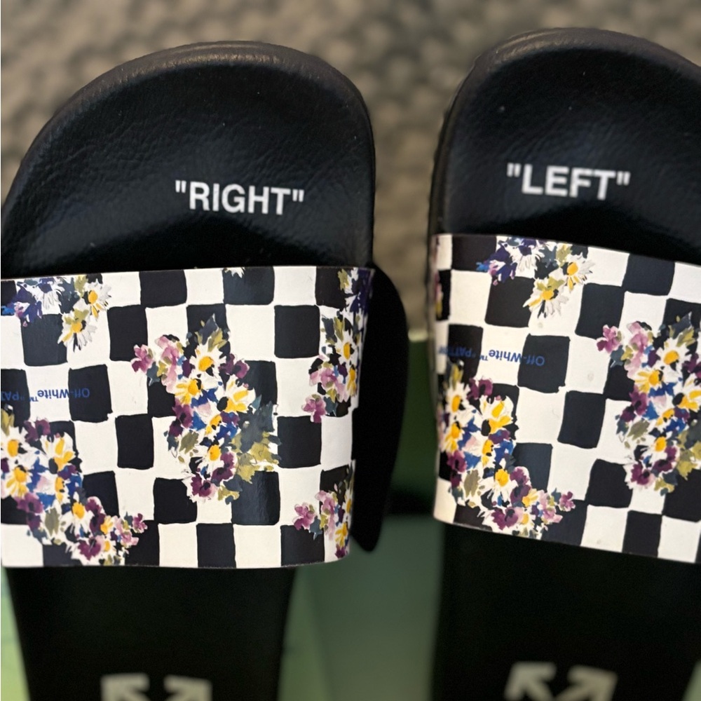 Of White pool sandal